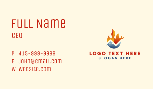 House Cooling Fire Element Business Card Design Image Preview