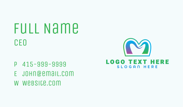 Modern Abstract Tooth Business Card Design Image Preview