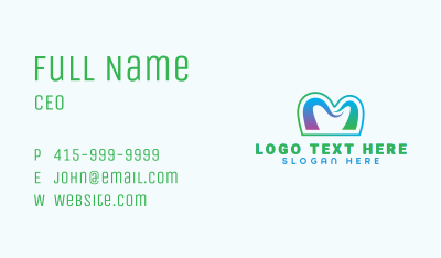 Modern Abstract Tooth Business Card Image Preview