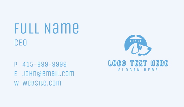 Pet Grooming Shower Business Card Design Image Preview