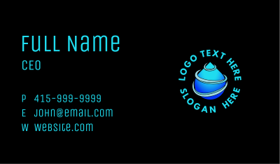 Blue Water Droplet Business Card Image Preview