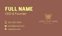 Golden Butterfly Crown Business Card Image Preview