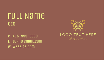 Golden Butterfly Crown Business Card Image Preview