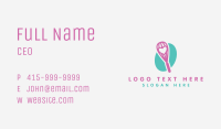 Pink Heart Whisk Business Card Image Preview
