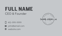 Gray Business Circle Business Card Image Preview