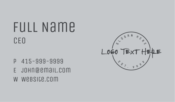 Gray Business Circle Business Card Design Image Preview