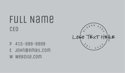 Gray Business Circle Business Card Image Preview