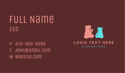 Cuddly Bear Toy  Business Card Image Preview