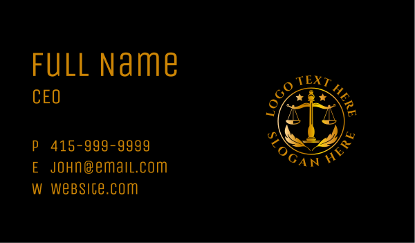 Justice Legal Firm Business Card Design Image Preview