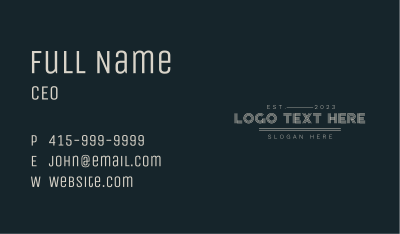 Classical Luxury Wordmark Business Card Image Preview