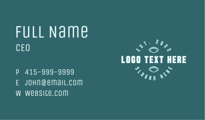 American Football Wordmark Business Card Image Preview