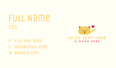 Sleeping Cat Veterinary  Clinic Business Card Image Preview