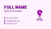Purple Rocket Light Bulb  Business Card Image Preview
