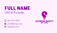 Purple Rocket Light Bulb  Business Card Image Preview