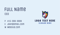 Mythical Unicorn Shield Business Card Image Preview