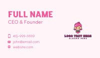 Cartoon Girl Fruits Business Card Image Preview