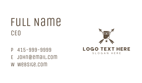 Foundry Industrial Welding Mask  Business Card Design Image Preview