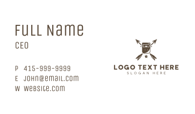 Foundry Industrial Welding Mask  Business Card Image Preview