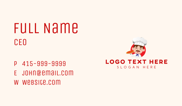 Pizza Chef Restaurant Business Card Design Image Preview
