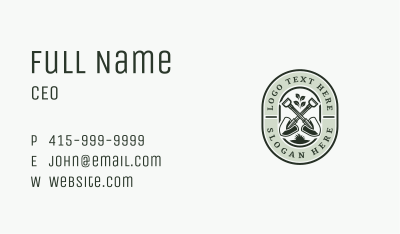 Gardening Shovel Landscaping Business Card Image Preview