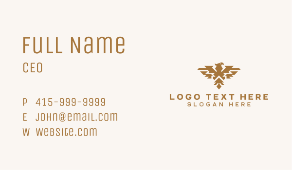 Flying Eagle Wing Business Card Design Image Preview