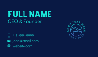 Abstract Wave Company Business Card Design