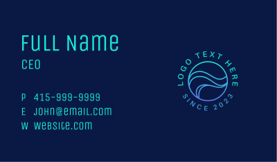 Abstract Wave Company Business Card Image Preview