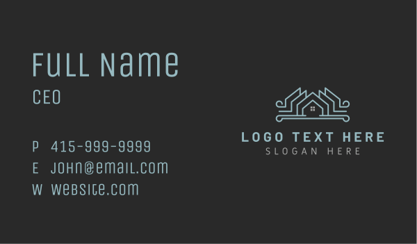 Home Roofing Property Business Card Design Image Preview