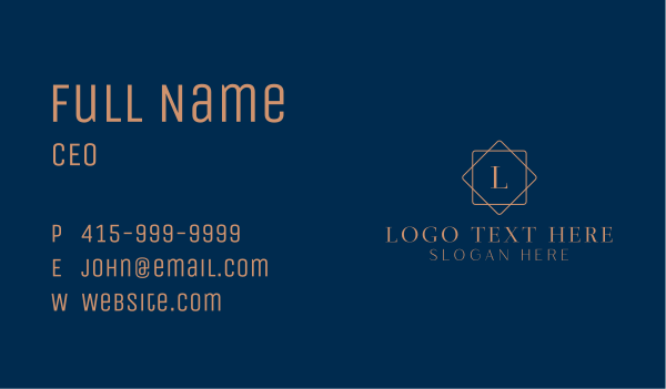 Classy Polygon Letter Business Card Design Image Preview