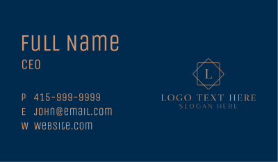 Classy Polygon Letter Business Card Image Preview