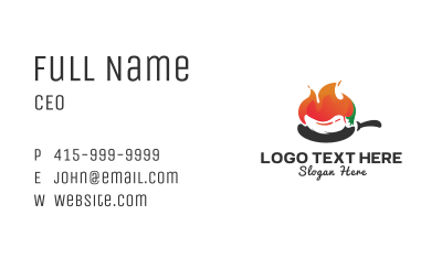 Flaming Chili Restaurant Business Card