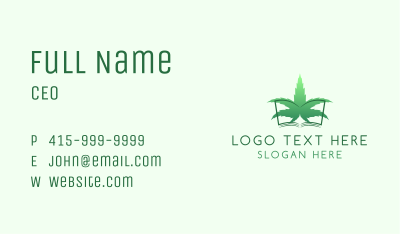 Green Marijuana Book Business Card Image Preview