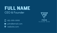Triangle Letter F Line Art  Business Card Image Preview
