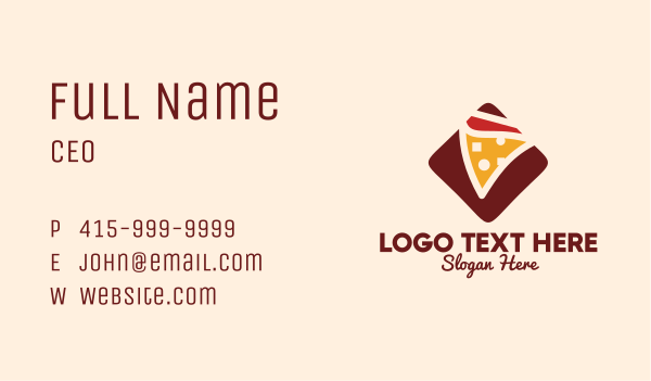 Pizzeria Pizza Box Business Card Design Image Preview