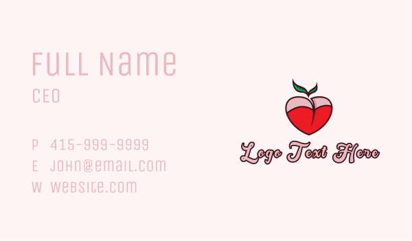 Sexy Apple Boobs Business Card Design Image Preview