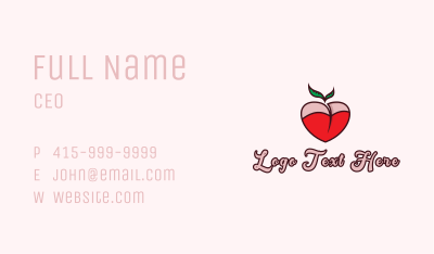 Sexy Apple Boobs Business Card Image Preview