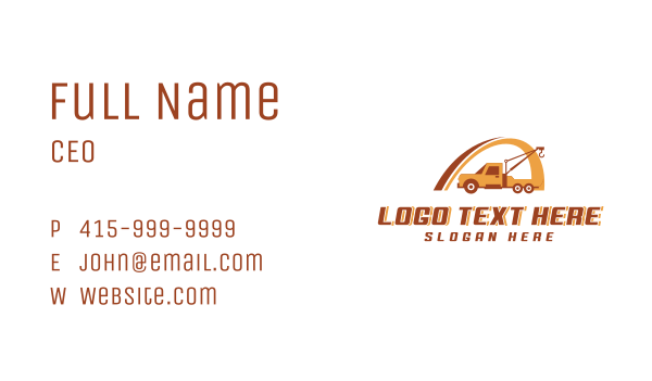 Industrial Crane Truck Business Card Design Image Preview