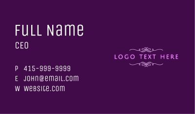 Luxury Fashion Store Wordmark Business Card Image Preview