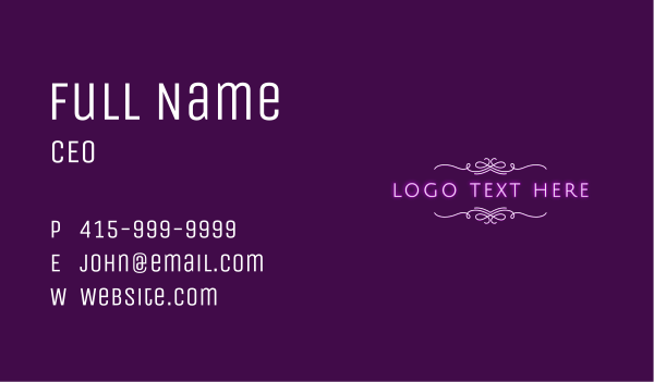 Luxury Fashion Store Wordmark Business Card Design Image Preview