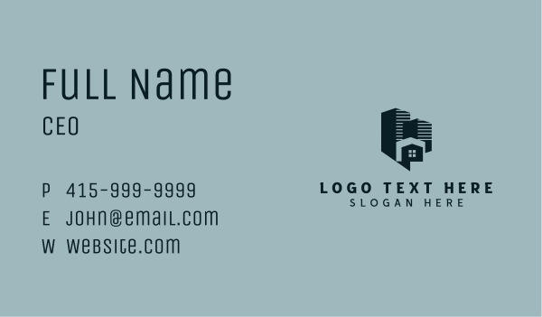 Residential Building Realty Business Card Design