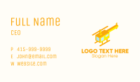 Modern Yellow Helicopter  Business Card Image Preview