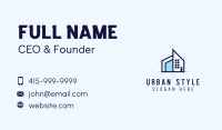 Blue House Plan Business Card Image Preview