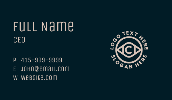 Optical Eye Letter C Business Card Design Image Preview