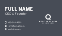 Creative Agency Letter Q Business Card Design