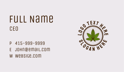 Medicinal Hemp Plant Business Card Image Preview