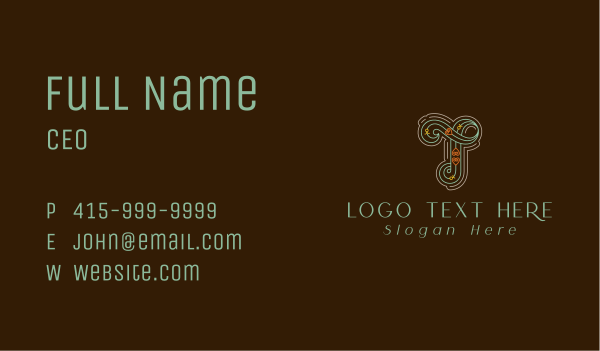 Outline Letter J Business Card Design Image Preview