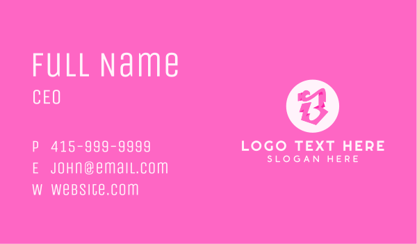 Pink Boutique Letter B Business Card Design Image Preview