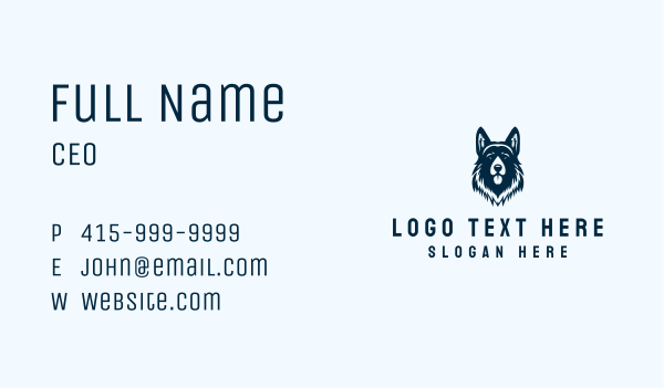 Canine Dog Veterinary Business Card Design Image Preview