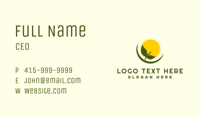 Sunshine Plant Seedling Business Card Image Preview