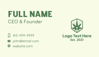 Marijuana Leaf Star Business Card Image Preview